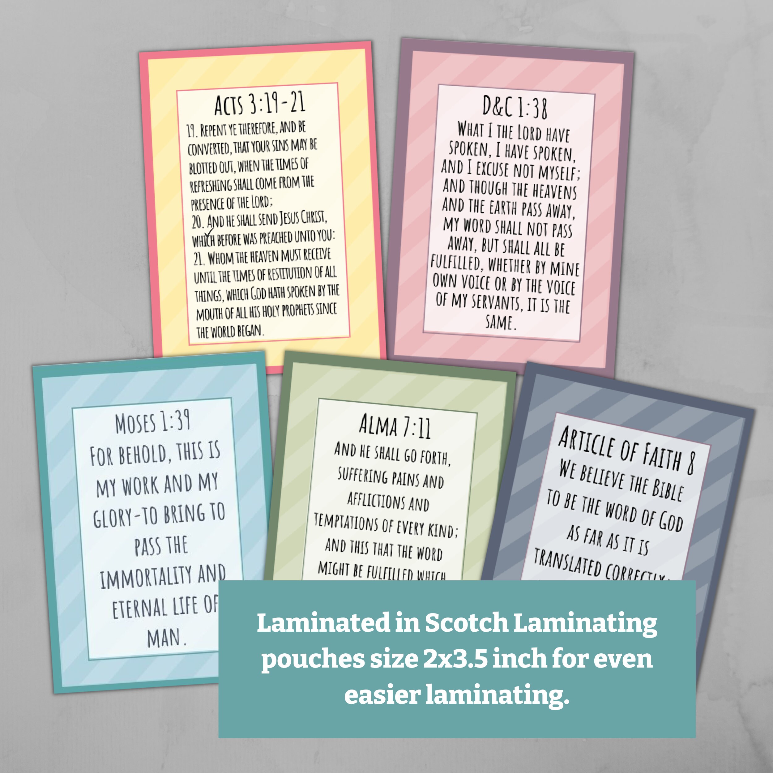 LDS Doctrinal Mastery Scriptures for Memorizing Verses, Church of Jesus ...