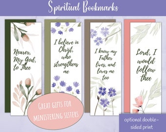 LDS Inspirational Bookmarks, ministering sister, Relief Society handout, ministering sister ideas, LDS gift, girls camp, handout gift idea