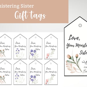 Ministering Sister Gift tags