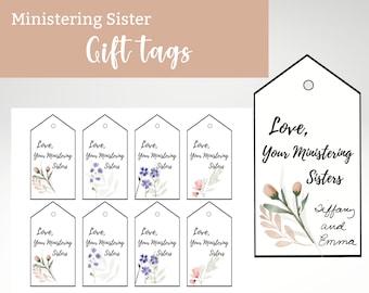 Ministering Sister Gift tags