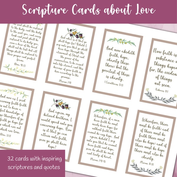 Scripture Cards about Love, Quote and Scripture card, Church of Jesus Christ Come Follow Me, Relief Society young women
