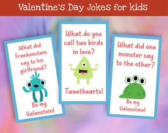 Valentine's Day Monster Jokes: Kids' Lunchbox Notes (Printable)