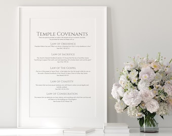 LDS tempelverbonden muurkunst Home decor afdrukbaar, tempelposter heilig der laatste dagen, dienend cadeau, hulpvereniging, schenking, muurafdrukken