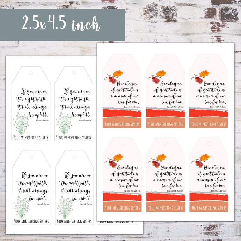 K&ouml;nnte beinhalten: Acht druckbare Geschenkanh&auml;nger mit Herbstmotiven. Die Anh&auml;nger zeigen Zitate &uuml;ber Dankbarkeit und Liebe. Die Anh&auml;nger sind 2,5 Zoll mal 4,5 Zoll gro&szlig;.