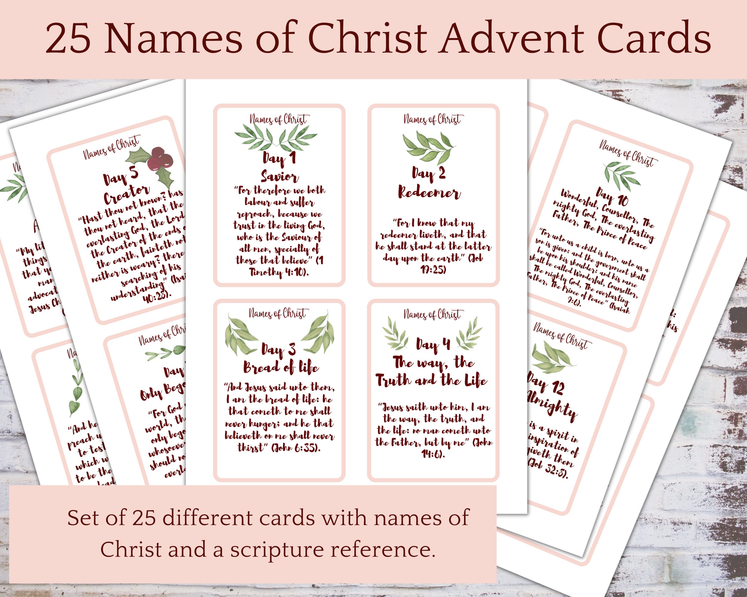 Advent Nativity LDS Advent Calendar 25 Names of Christ Advent LDS Advent Nativity LDS Advent Calendar 25 Names of Christ Advent LDS