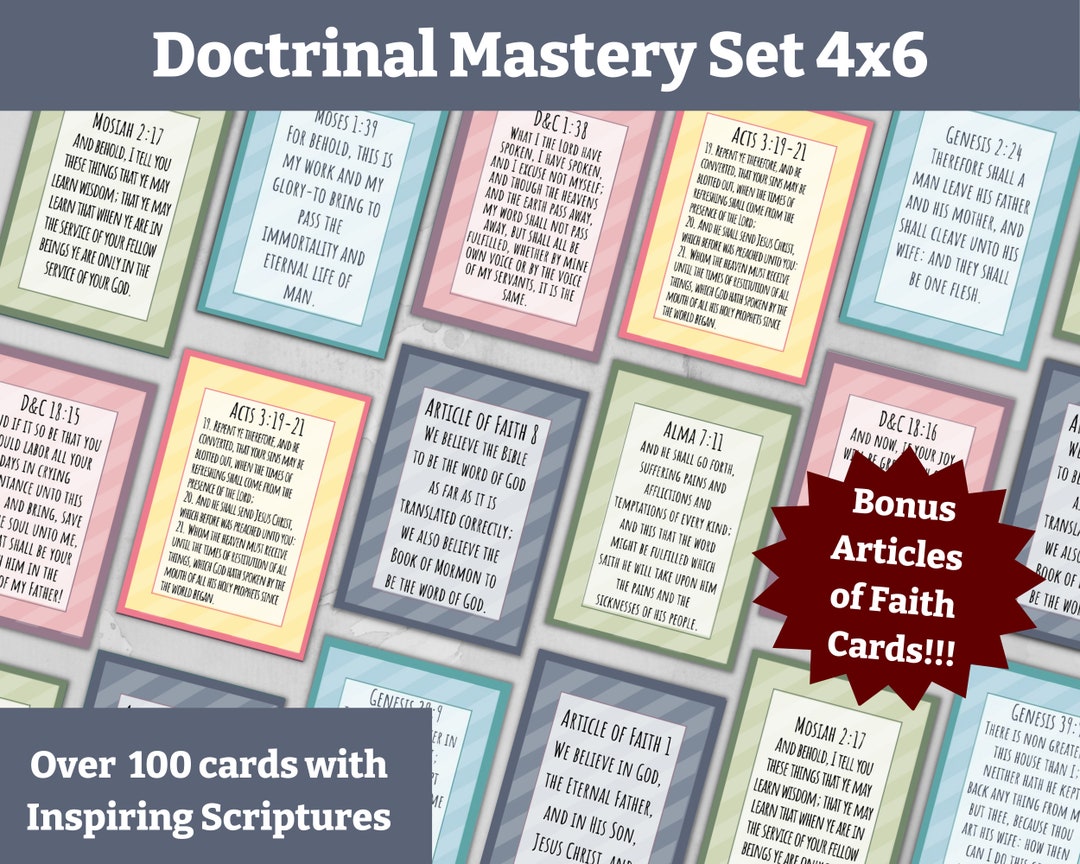 4x6 LDS Doctrinal Mastery Scripture Passages and Key Scripture - Etsy