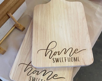 Engraved Cutting Board, Charcuterie Board, Home Sweet Home