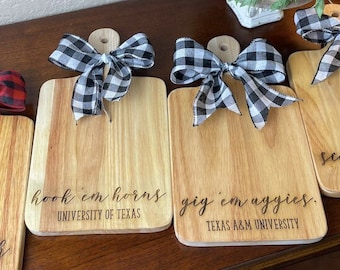 Engraved College Cutting Board, School Cutting Board