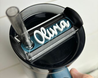 Tumbler Cup name plates, Quencher H2.0 30/40ounce cups, Personalized tumbler topper