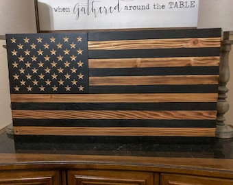 Charcoal American Flag, Rustic American Flag, Stained American Flag, Burned Wood American Flag, Wooden American Flag