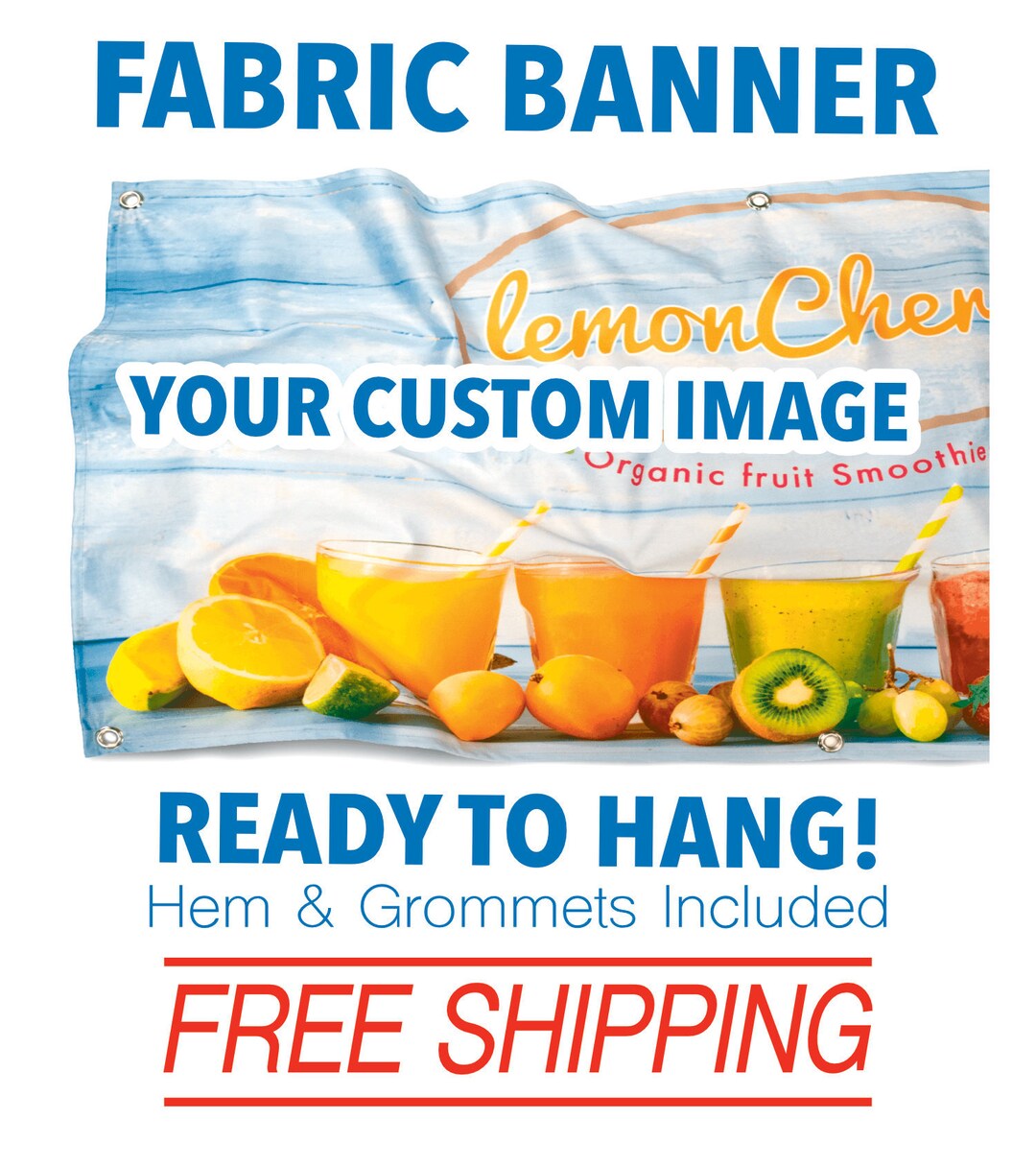 Custom Fabric Banner Full Color - FREE SHIPPING - Etsy