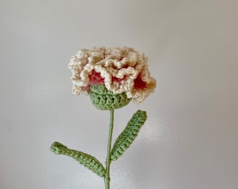 clavel de ganchillo