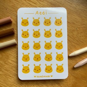 Lindo oso Emociones Hoja de pegatinas / Pegatinas del planificador