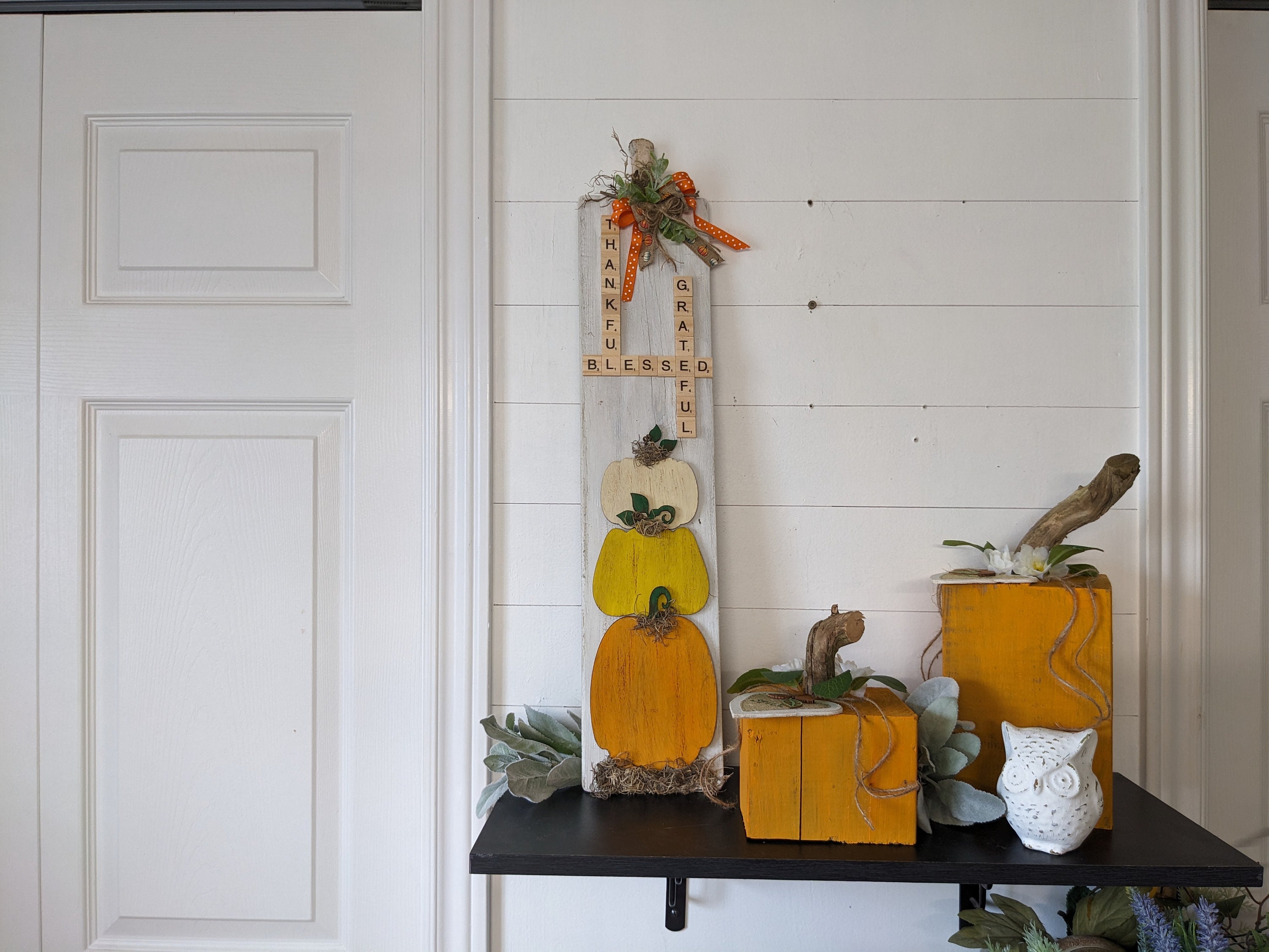 Pumpkin Topiary Wood Laser Cut Craft Kit/grateful Thankful Etsy