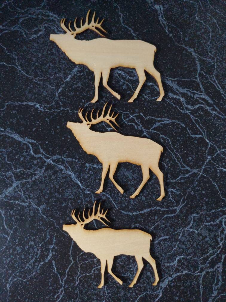 Christmas Elk Home Decor Wood Laser Cut/diy Home Decor/christmas Craft