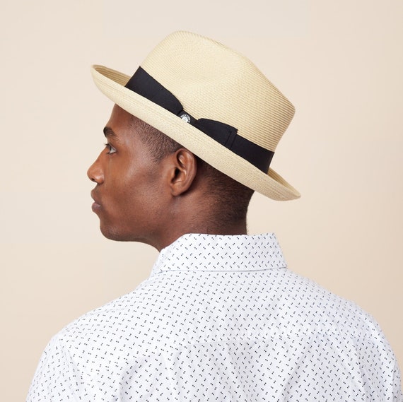 Sun Hat for Men, Handmade Summer Fedora Premium Straw Hat With