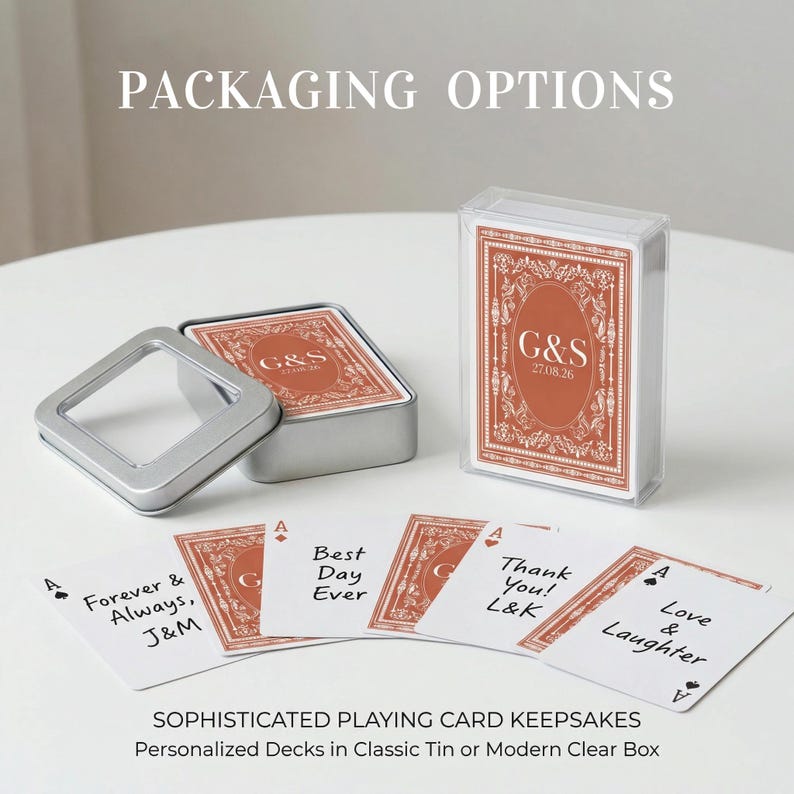 Custom Playing Cards Deck Personalized Wedding Guest Book Alternative - Unique Wedding Playing Cards image 8