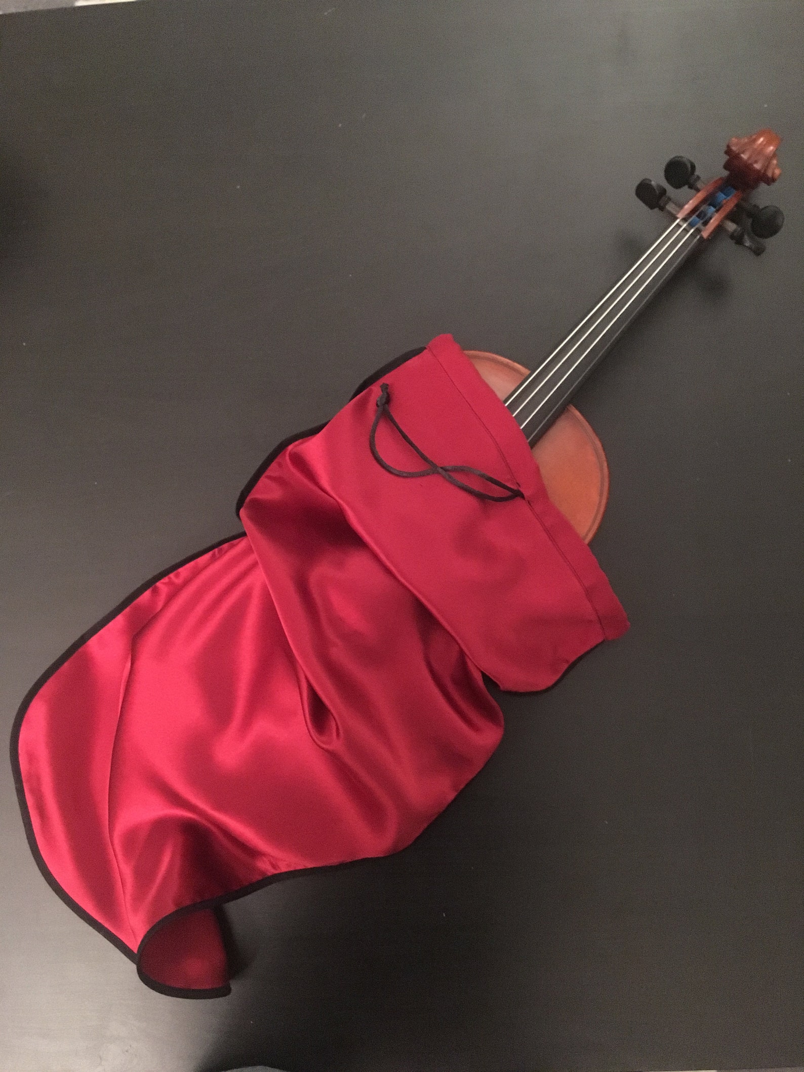 Silk Violin Bag Red Charmeuse Etsy