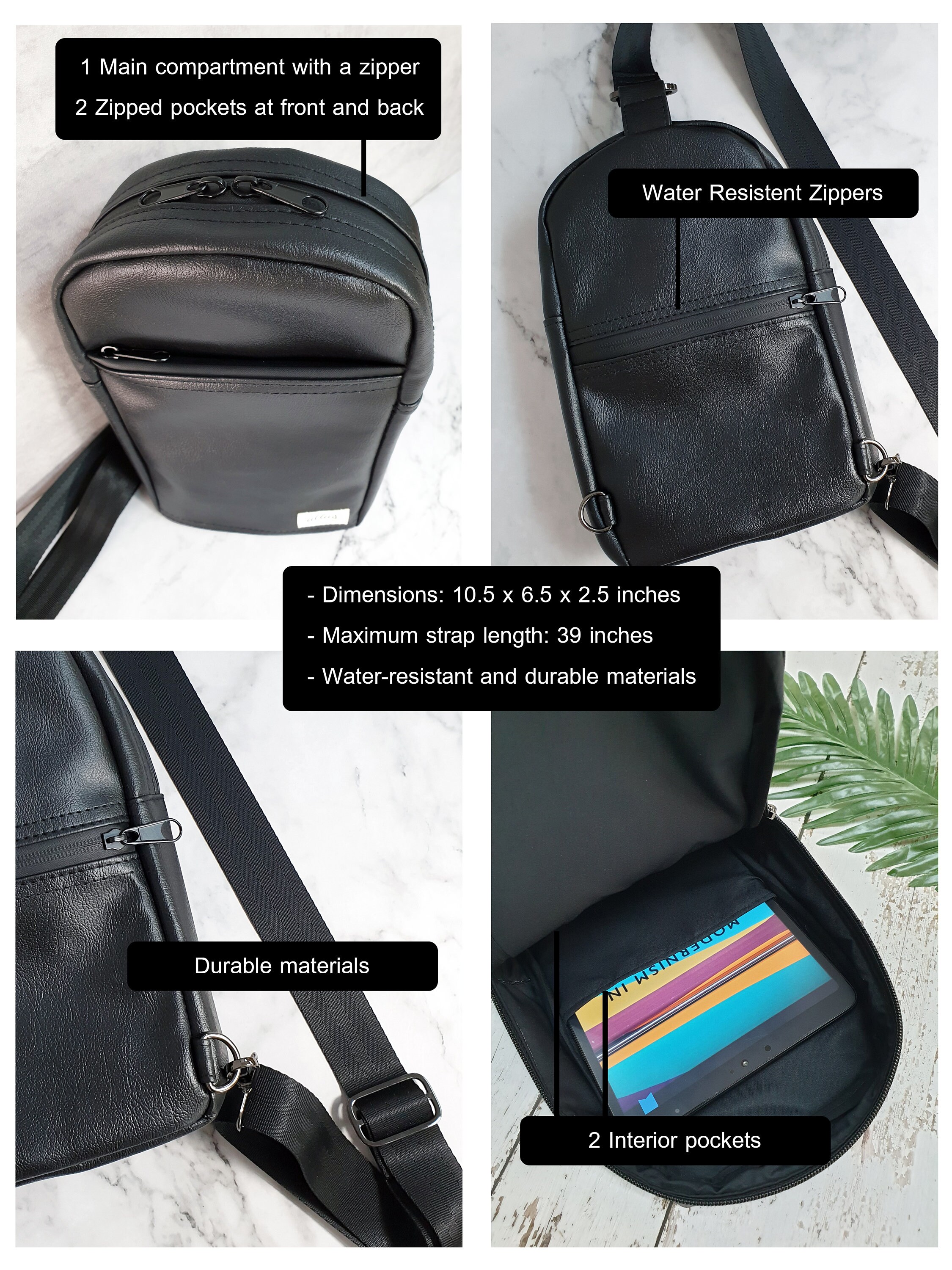 Minimalist Sling Bag Crossbody Sling Bag Casual & Travel Etsy