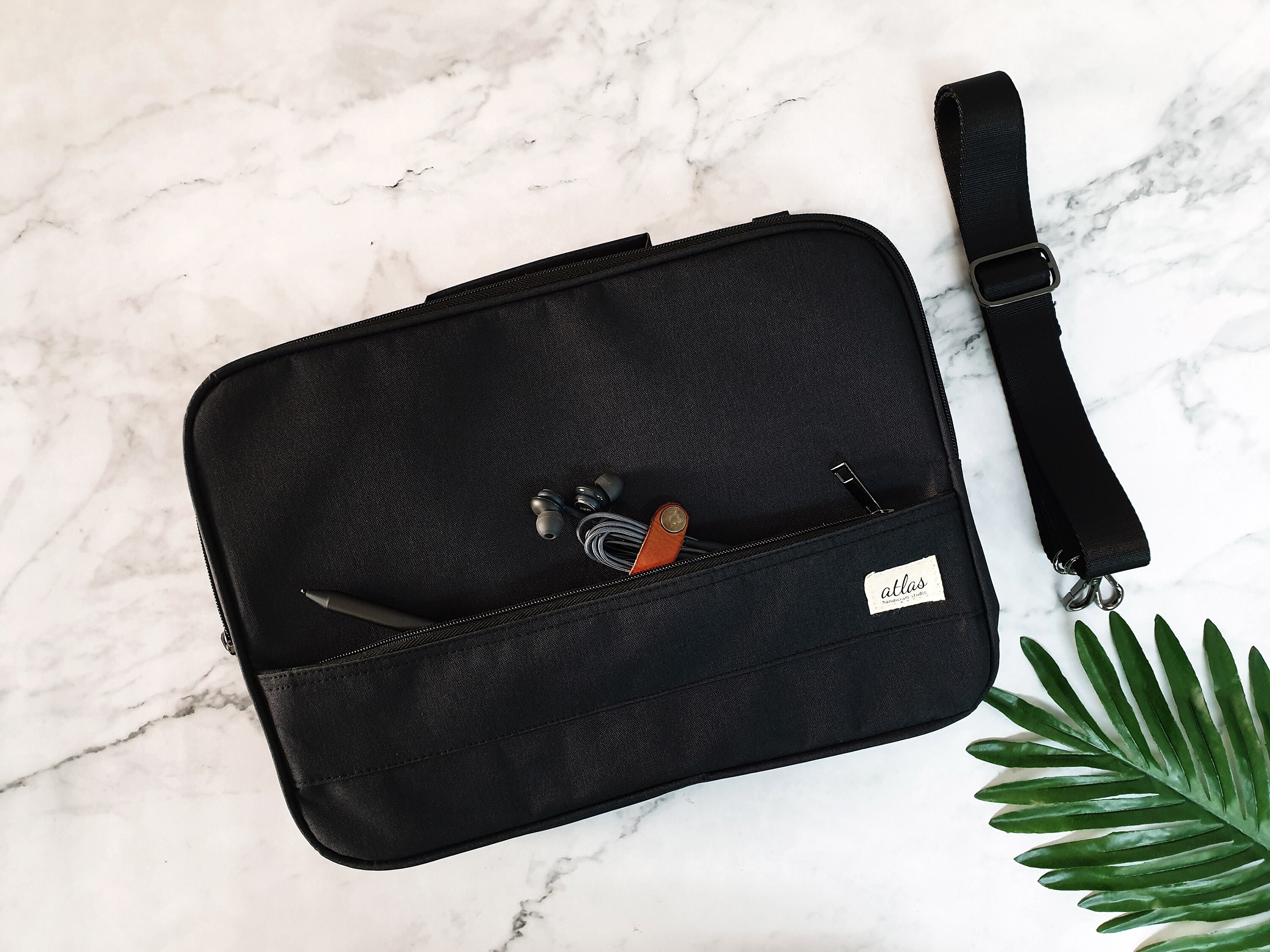 Minimalist Laptop Messenger Bag Slim Compact and Etsy