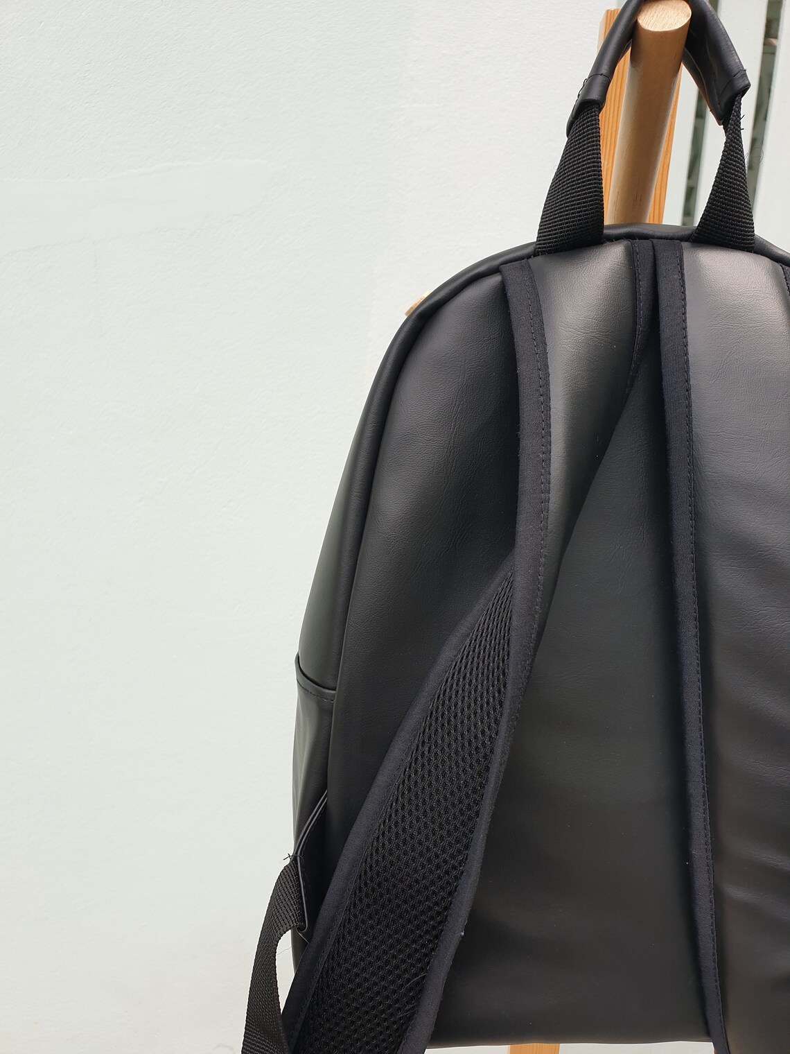 Mini Vegan Leather Backpack Minimalist Style Small Backpack Etsy