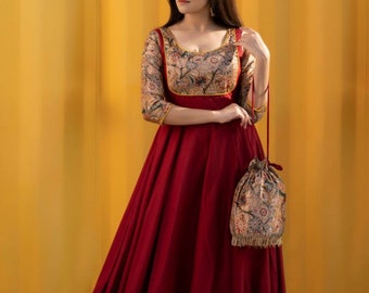 kalamkari long kurtis