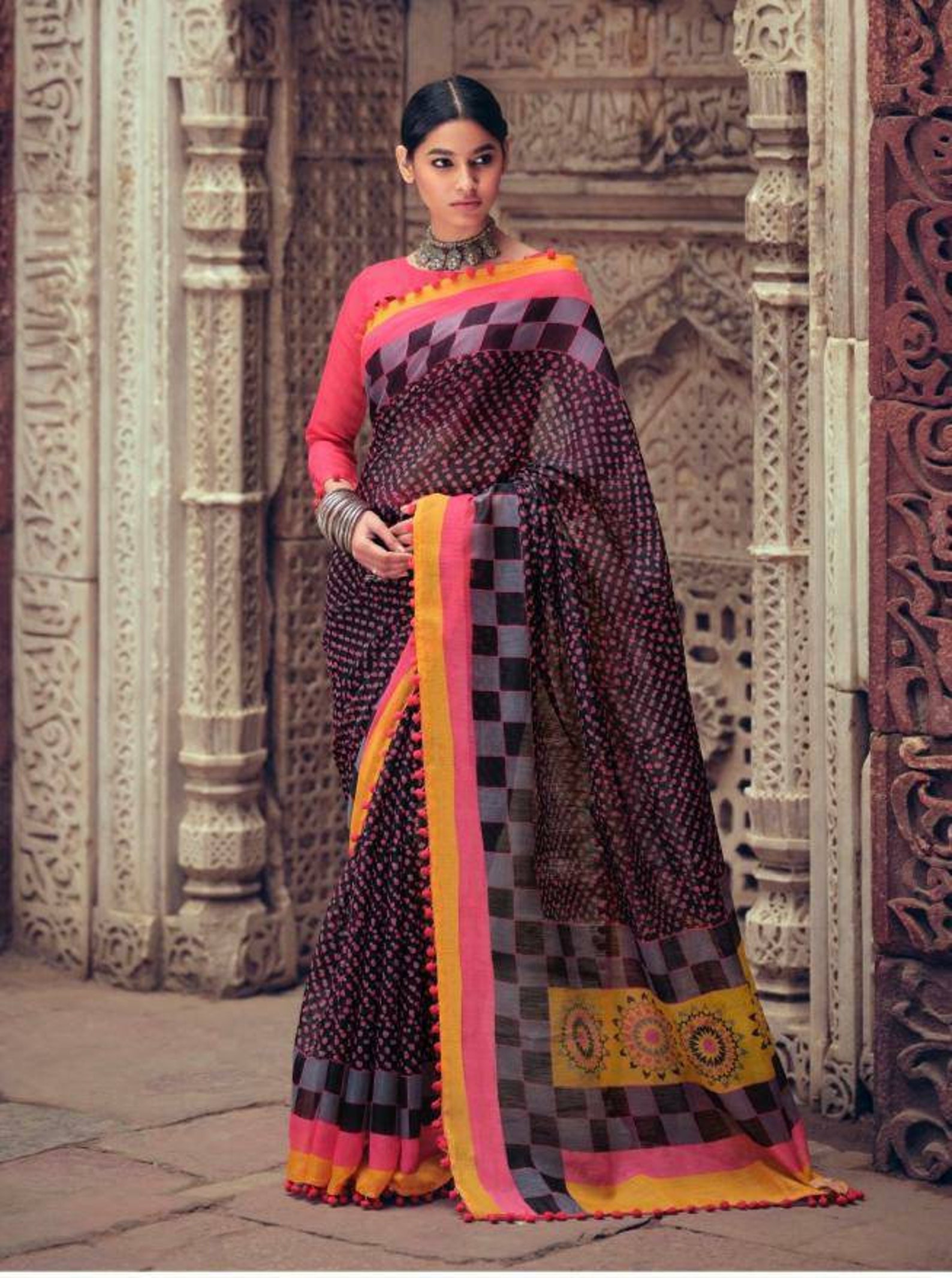 Exclusive designer cotton silk saree pribted saree partywear Etsy