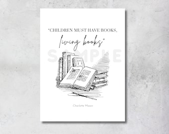 Charlotte Mason Bildung Zitate Homeschool Kunst Digitaler Download