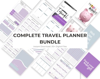 Travel Planner Printable Complete Travel Planner Printable Bundle Vacation Planner Travel Organization Trip Planner 50+ pages