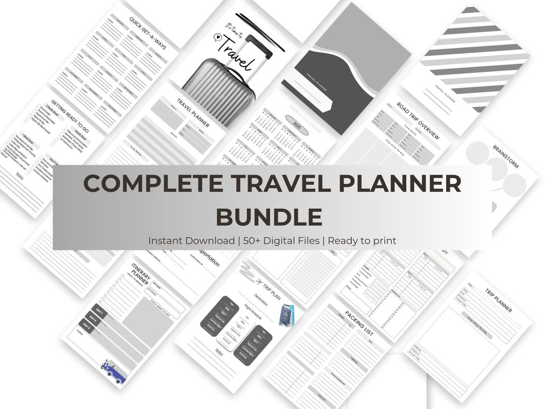 Travel Planner Printable Complete Travel Planner Printable Bundle ...