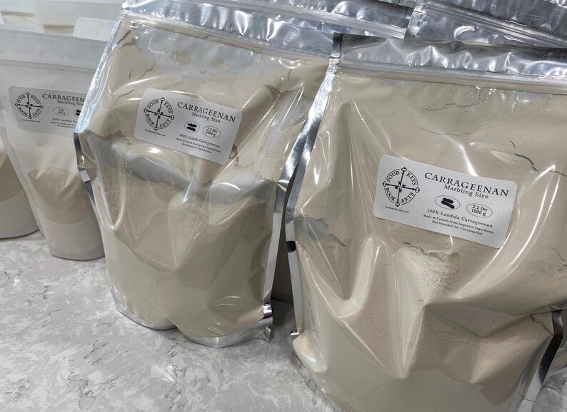 Lambda Carrageenan Powder - Marbling Fluid Thickener - High Quality Professional Art Medium image 4