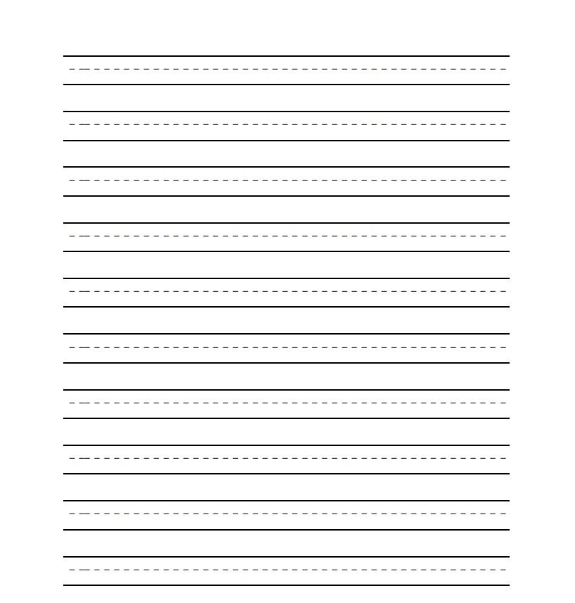 Lined Handwriting Paper 4 Different Kinds Microsoft PDF - Etsy
