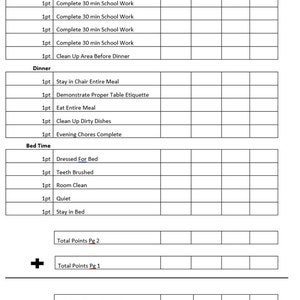 Daily Point System for Kids - Etsy