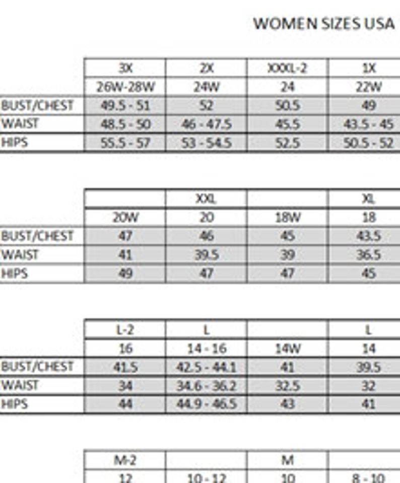 women-clothing-size-chart-usa-sizes-3x-to-xs-etsy