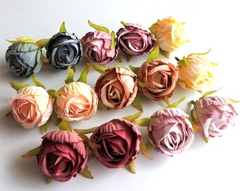 10pcs roses  , pink Silk Flowers,Millinery, Flower Crown, Hair Accessories, Corsage,DIY Wedding Bridal,cream rose ,purple rose lf020