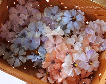24pcs daisy  , 4.5cm pink Silk Flowers, Millinery, Flower Crown, Hair Accessories, Corsage, white DIY Wedding Bridal flowers,  daisy lf006
