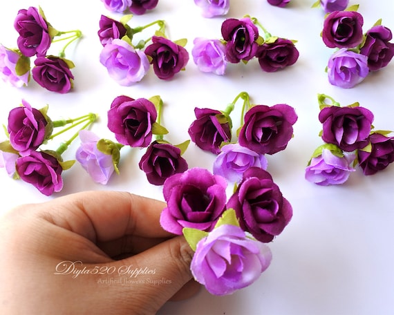 12 Mini Roses: Rose Flower Embellishments// Mini Flowers // Flower