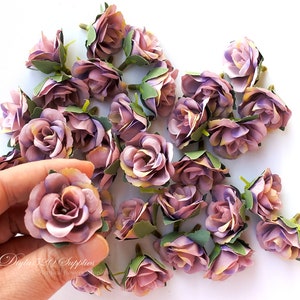 24pcs light purple mini roses , Silk Flowers,Millinery, Flower Crown, Hair Accessories, Corsage,DIY Wedding Bridal,  lf009-light purple