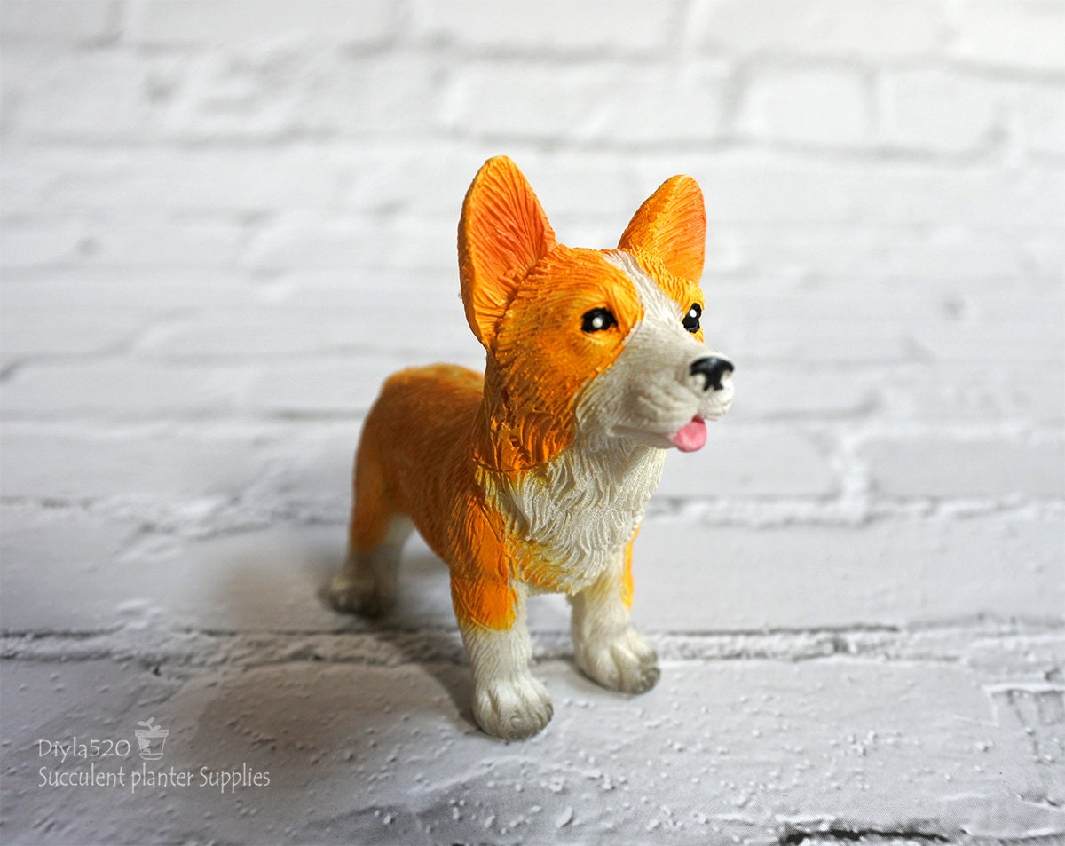 Lovly style Resin pembroke Dog Figurine miniature Etsy