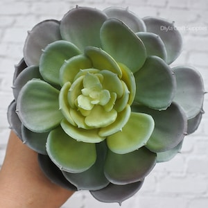 Artificial Succulent, Faux Succulent,Fake blue Succulent, Unpotted Fake Cactus for Home Gardern Diy Decoration, Office Decor, gray bule S001