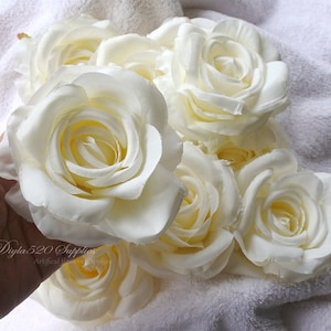 10-50pcs cream Artificial Flowers Dusty Rose head  for DIY Wedding Bouquets Centerpieces Arrangements Party Baby Shower ivory rose  bf001