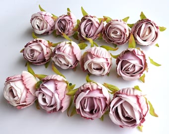 10 pcs roses, Silk Flowers,Millinery, Flower Crown, Hair Accessories, Corsage,DIY Wedding Bridal,Blush  flowers , lf020 light purple rose