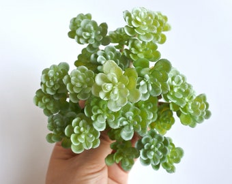 Suculenta artificial, suculenta falsa, suculenta verde falsa, loto, suculenta para el hogar Gardern Diy decoración, decoración de oficina S032