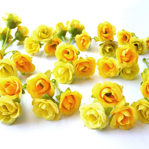 Yellow Silk Roses - Etsy