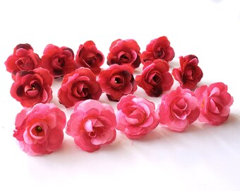 15pcs mini roses  ,mix color Silk Flowers, Millinery, Flower Crown, Hair Accessories, Corsage,DIY Wedding Bridal,pink rose ,cream rose lf003