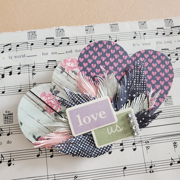 Love Us - Paper Feather magnet