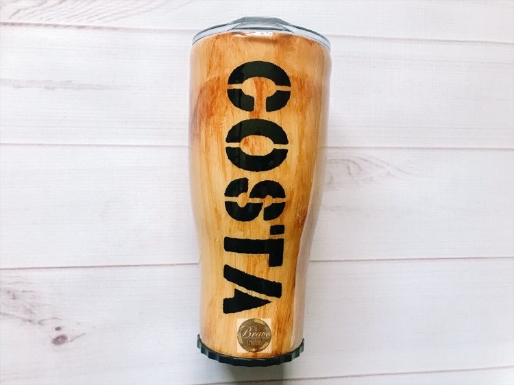 Wood Grain Tumbler Add Any Decal Of Your Choice Mens Etsy