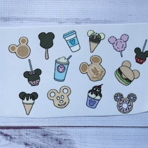 UV DTF Wrap 16 oz. size Disney Treats, Disney Desserts,  Ready To Apply, Waterproof, No Heat Needed, Ready To Ship, Ready To Apply Glass Can