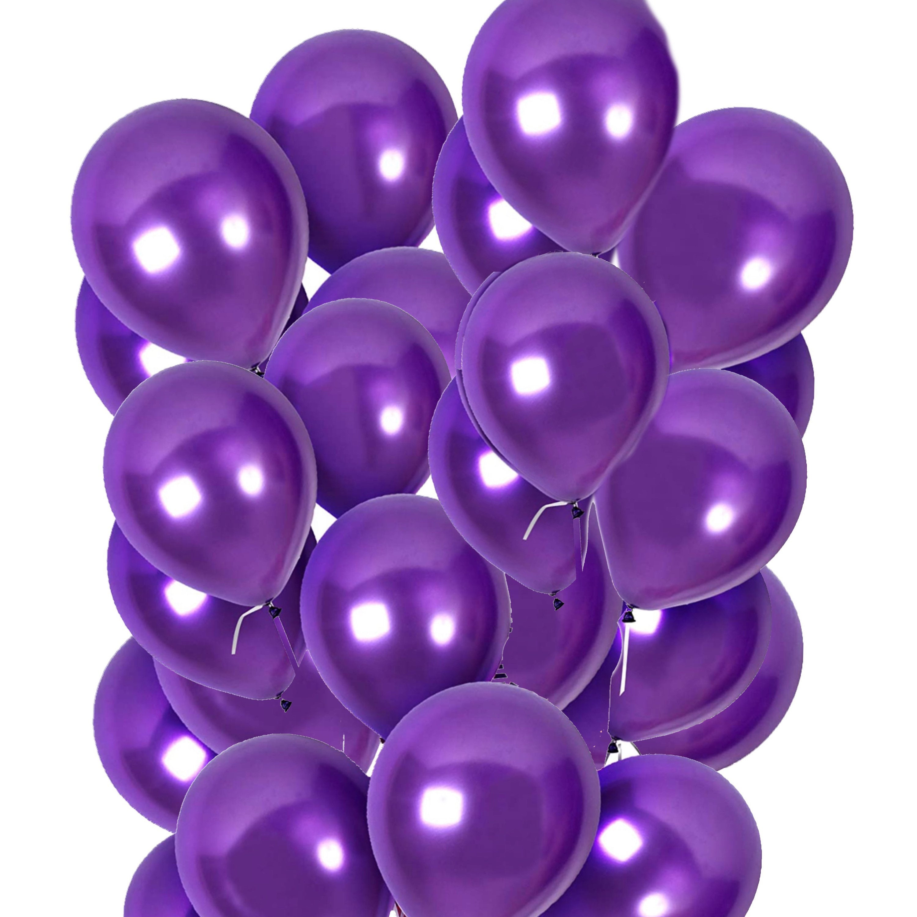 12 Premium Metallic Purple Latex Balloons Metallic Etsy