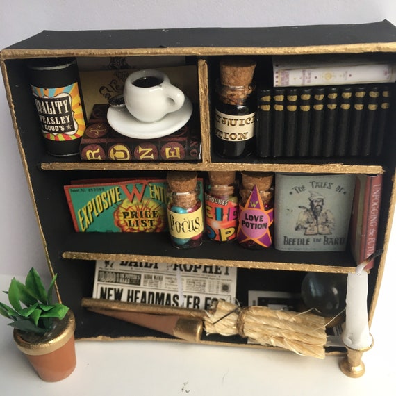Harry Potter Wizarding World Miniature Bookshelf Etsy
